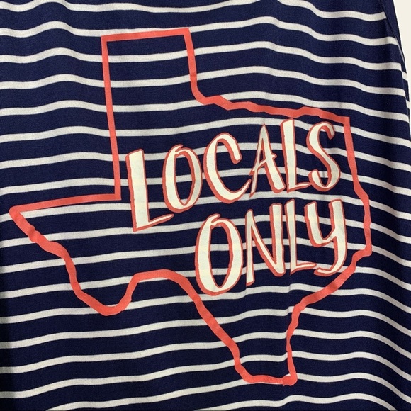 Red Camel Texas Locals Only Striped Tank Top, M - Picture 2 of 9